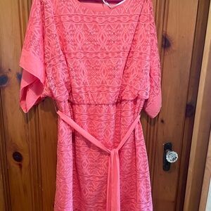 NWOT Dress Barn Coral Midi Sundress with Dolman Sleeves